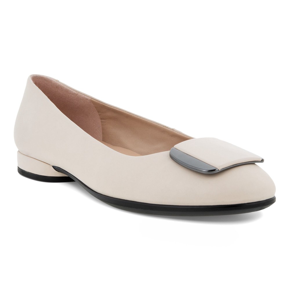 ECCO Womens Ballerinas Beige - Anal Shoes - KSL-308965